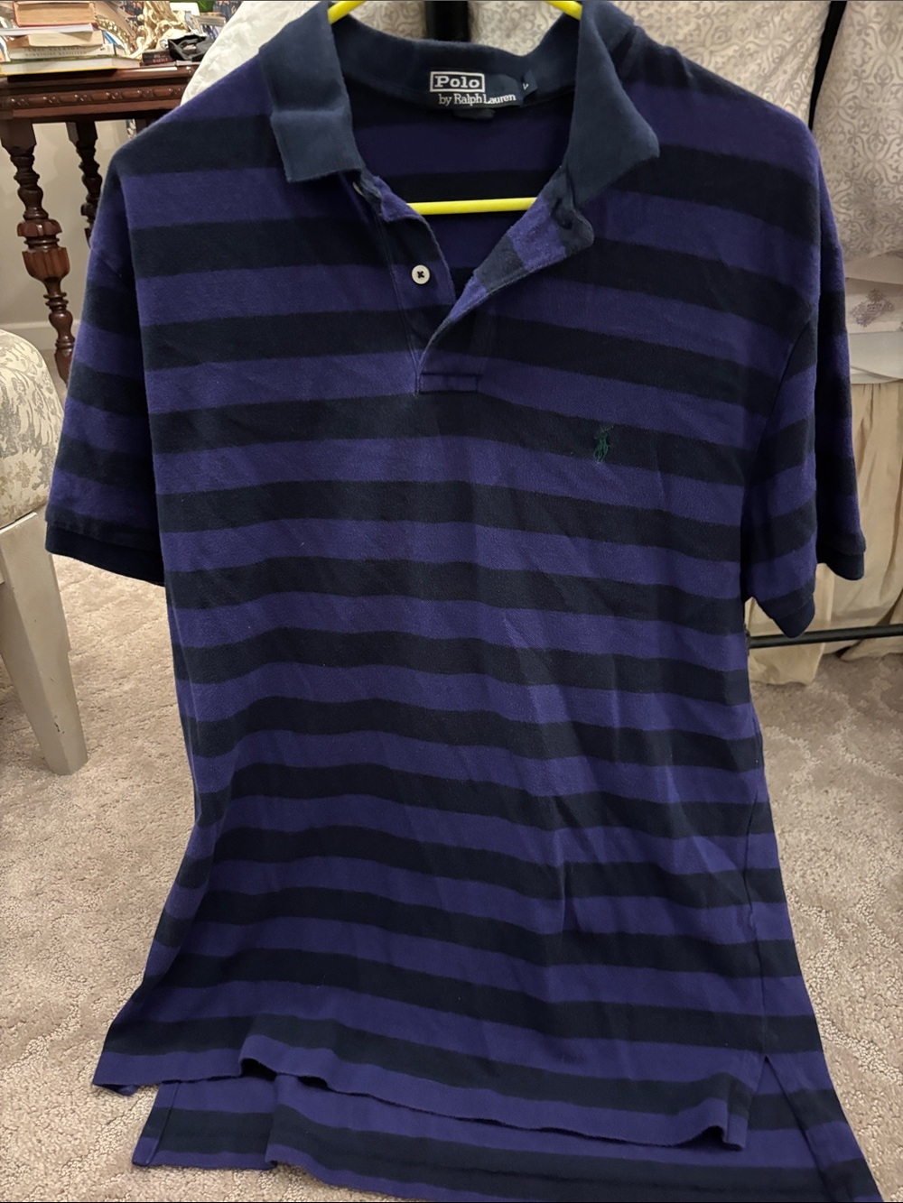 Polo by Ralph Lauren Navy & Black Striped Polo Shirt